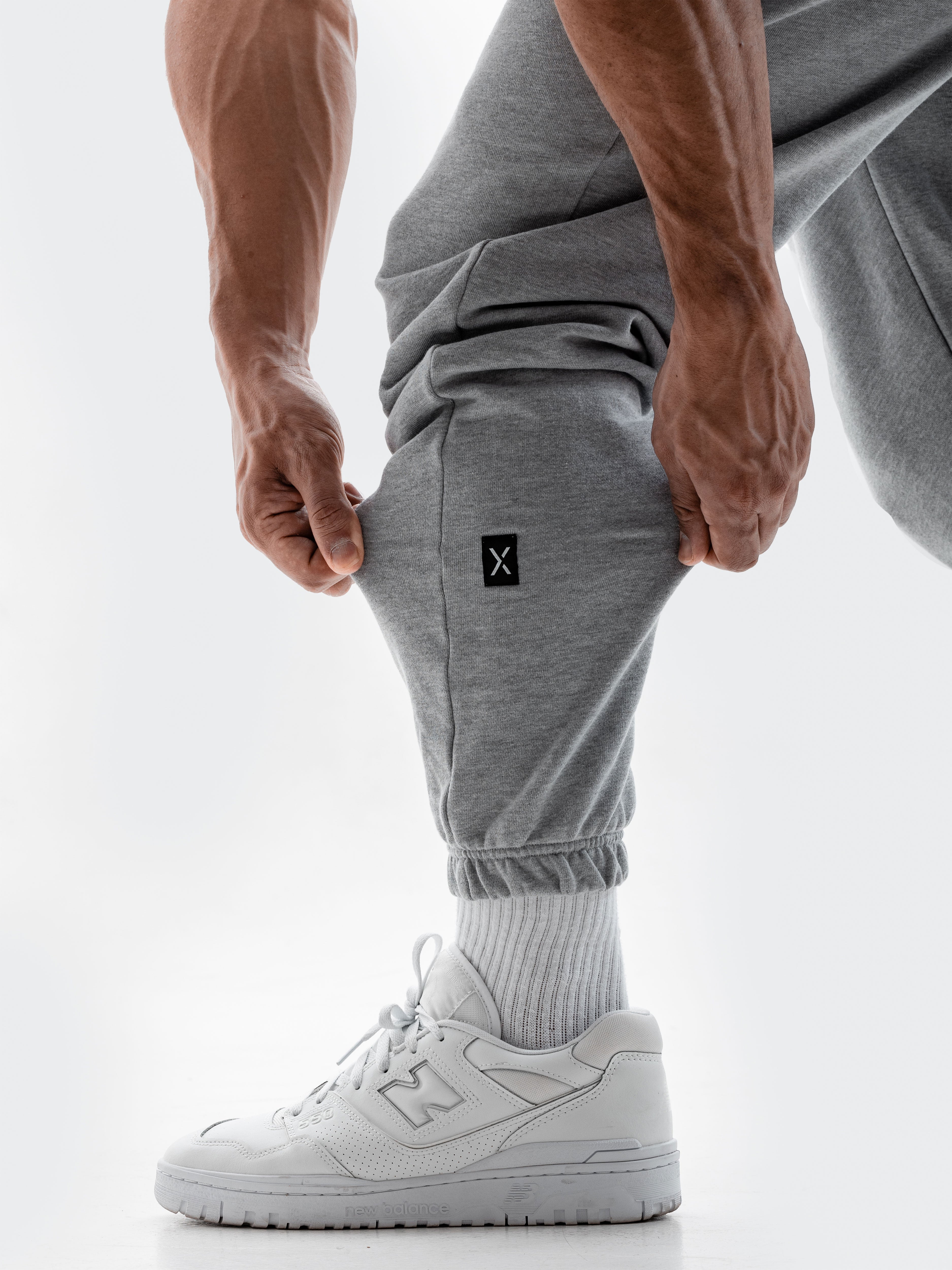 Essential Crest Joggers - Heather Grey